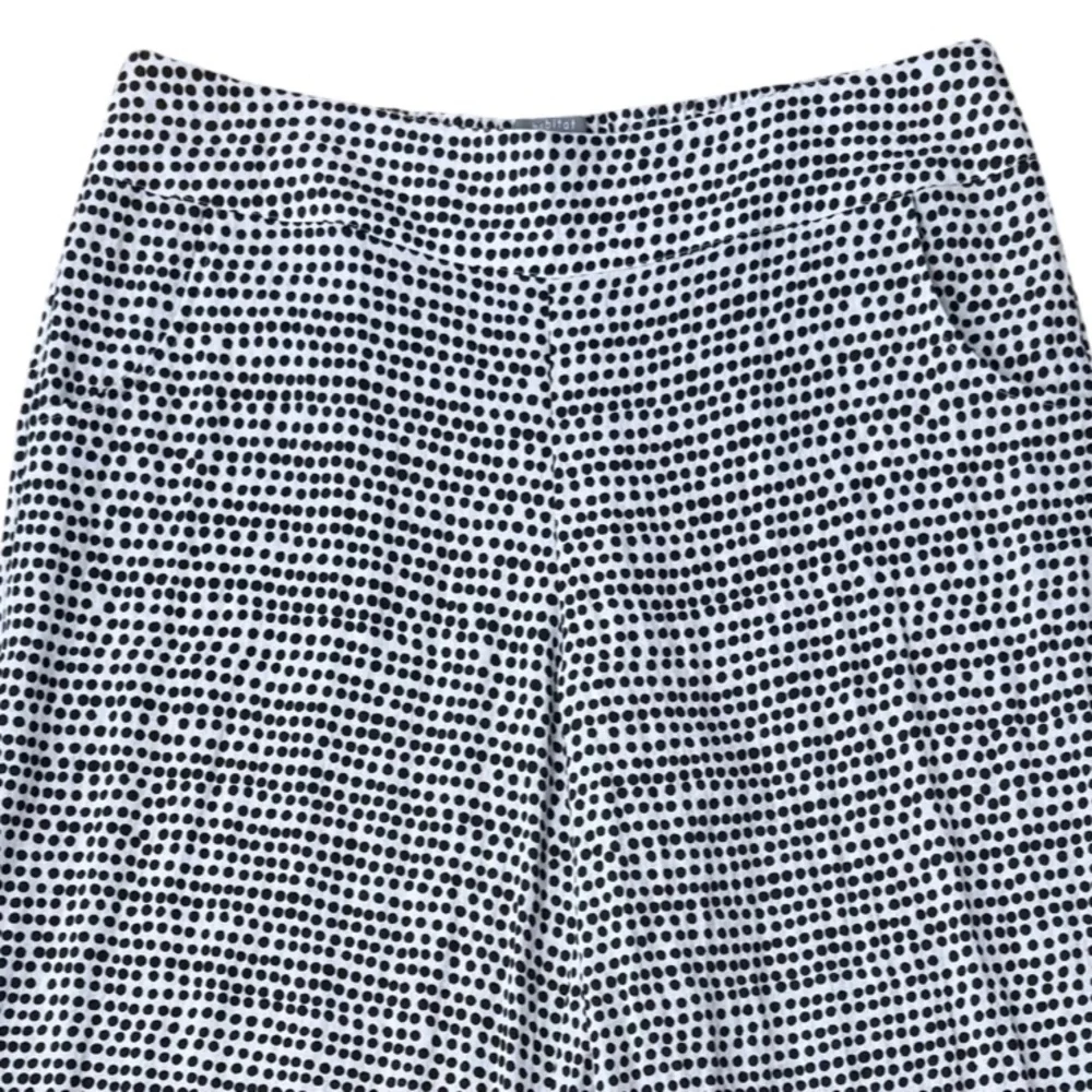 Habitat Black and White Polka Dot Wide Leg Cropped Pants Pull On EUC - Picture 3 of 9